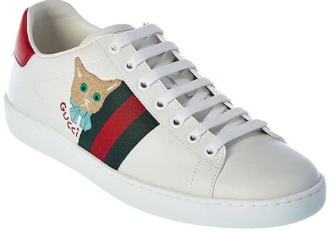 gucci sneakers cats|grey leather gucci sneakers.